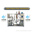 High vacuum wiped film molecular distillation